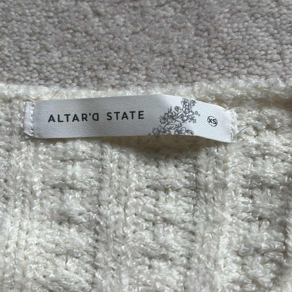 altar’d state cropped beige sweater size xs - Picture 3 of 3